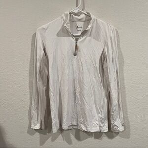Swing size small white quarter zip light weight long sleeve golf/tennis shirt